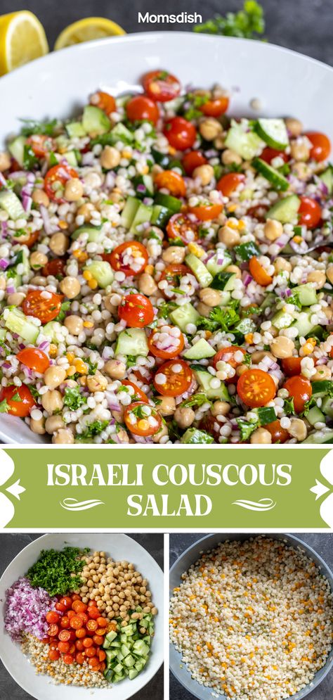 Isreali Coucous Salad Greek, Mediterranean Salad With Couscous, Different Types Of Couscous, Mediterranean Recipes Couscous, Couscous Bean Salad, Pearl Couscous Pasta Salad, Greek Pearl Couscous Salad, Chickpea And Couscous Salad, Pear Couscous Salad