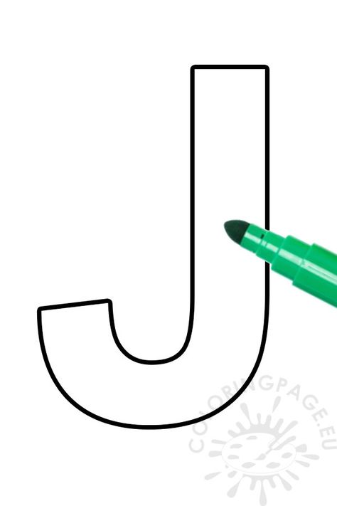 Letter J Template Free Printable, Letter J Template, Letter J Coloring Page, Template Free Printable, Color Pages, Letter J, Templates Printable Free, Printable Coloring, Printable Coloring Pages