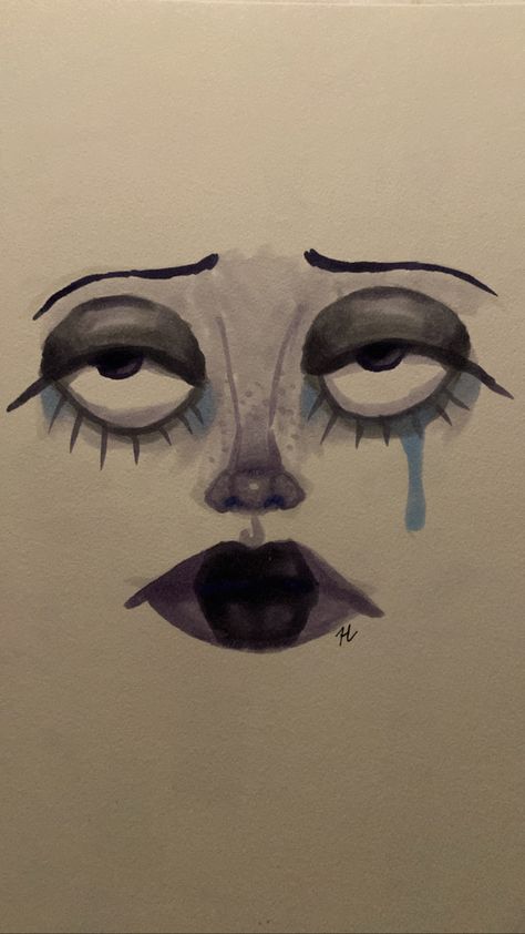 Corpse Bride Watercolor Painting, Drawing Ideas Tim Burton, Tim Burton Style Sketches, Corps Bride Drawings, Drawing Tim Burton Style, Tim Burton Eyes Drawing, Corpse Bride Painting Easy, Tim Burton Character Design, The Corpse Bride Drawings