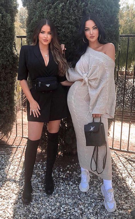 Natalie And Olivia, Natalie Halcro, Olivia Pierson, Rich Women Lifestyle, Black Fanny Pack, Vancouver Fashion, Fall Winter Trends, Shady Lady, Streets Of Paris