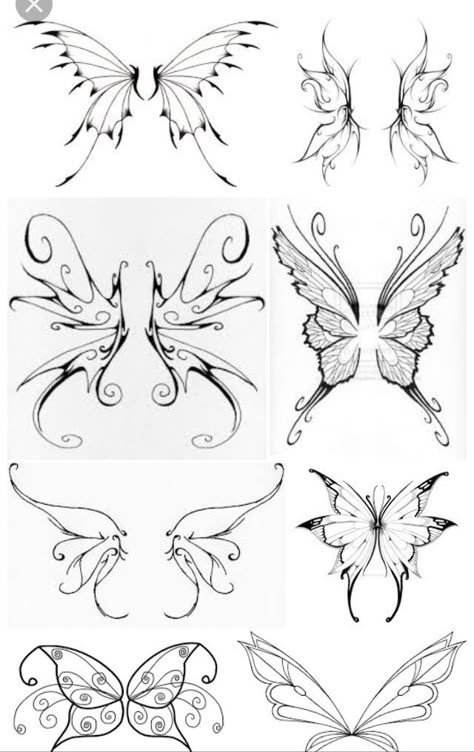 Fairy Wing Tattoos, Wing Tattoos, Petit Tattoo, Wings Drawing, Fairy Tattoo, Dainty Tattoos, Wings Tattoo, Dream Tattoos, Simplistic Tattoos