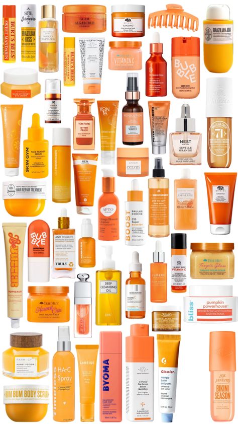 Orange Wishlist, Peach Items, Boo Baskets, Orange Skin, Body Hygiene, Shower Skin Care, Body Smells, Perfect Skin Care Routine, Care Aesthetic