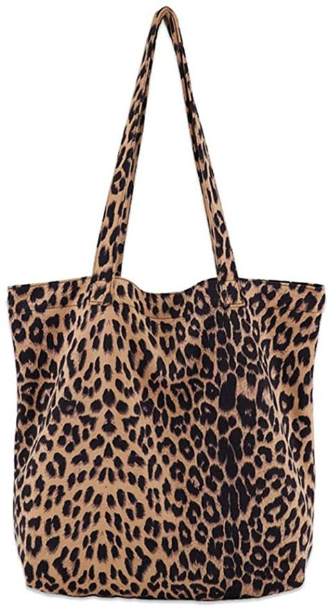 Modern Purse, Winter Tote, Leopard Print Handbags, Large Tote Purse, Leopard Tote, Retro Shoulder Bag, Animal Print Tote Bags, Leopard Bag, Folding Bag