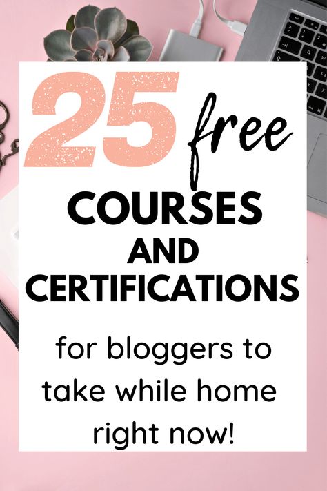 Want to learn more about blogging, SEO, or social media marketing? What about earning a certification that will help you become a better fitness blogger? Learn about 25+ free online courses and certifications that are perfect for wellness bloggers to take while you’re staying home right now. Great free thing to do while home. #blogging #freecourses Blog Post Checklist, Blogging Seo, Marketing Content, Fitness Blogger, Sponsored Content, Free Online Courses, Free Things To Do, Female Entrepreneurs, Free Courses