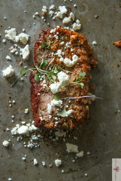 Greek Meatloaf - Heather Christo Greek Meatloaf, Savory Meatloaf, Meatloaf Recipes Healthy, Healthy Meatloaf, Allergy Free Recipes, Lamb Recipes, Meatloaf Recipes, Beef Dishes, Greek Recipes