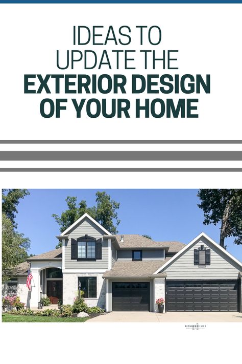 Update the exterior design of your home with these simple changes. Amazing what paint, limewash and some finishing touches can do for a home. Limewashed Brick Exterior, Exterior House Makeover, Limewash Brick Exterior, Brick Exterior Makeover, Shutter Paint Colors, Limewash Brick, Exterior Home Makeover, Lime Wash Brick, Interior Accent Wall