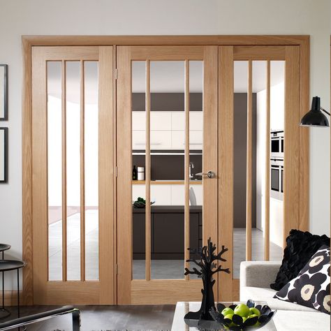 Easi-Frame Oak Door Set, GOWOR-COEOP23, 2005mm Height, 2214mm Wide. #xljoinerydoor #internalworcesterdoor #internaloakdoor Types Of Sliding Doors, Door For Office, Shoji Doors, Double Door Entryway, Wood French Doors, Oak Interior Doors, Sliding Doors Exterior, Sliding French Doors, Garage Door Styles