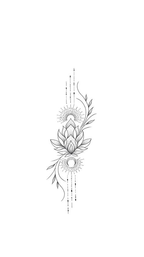 Geometric Vine Tattoo, Dot Work Leg Tattoo, Ebbs And Flows Tattoo, Trendy Tattoos For Women 2023, Back Of Forearm Tattoos For Women, Boho Flower Tattoo, Mandala Tattoo Ideas For Women, Symbolic Tattoos For Women, Healer Tattoo