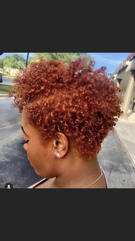 Short Auburn Natural Hair Black Women, Copper Tapered Natural Hair, Colored Short Natural Hair Black Women, Copper Hair On Black Women Natural Short, Inner Locs, Ginger Red Hair Black Women, Short Copper Hair On Black Women, Hairstyles For Short Natural Hair, Short Natural Styles