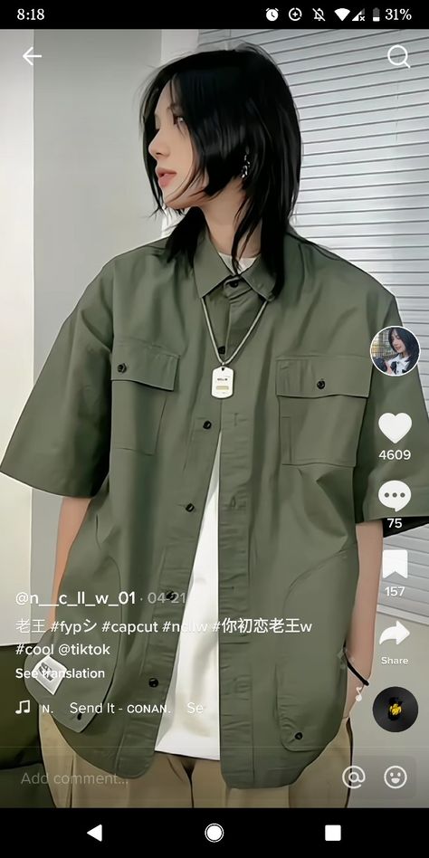 Green Outfit Tomboy, Billionaire Homes, Tomboy Fits, Tomboy Femme, Boyish Outfits, Tomboy Hairstyles, Japan Fashion Street, Cool Girl Outfits, Outfits Retro