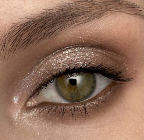 Soft Silver Eye Makeup, Olive Makeup, Olive Skin Makeup, Grey Eye Makeup, Silver Eye Makeup, Formal Makeup, Fresh Makeup, Makeup Clothes, Makeup For Green Eyes