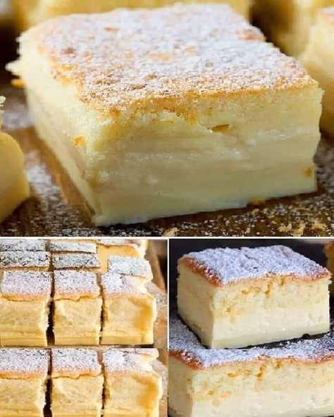 Vanilla Custard Cake Recipe, Vanilla Custard Cake, Magic Custard Cake, Custard Cake Recipes, Grandma Cooking, Custard Cake, Magic Cake, Vanilla Custard, Köstliche Desserts