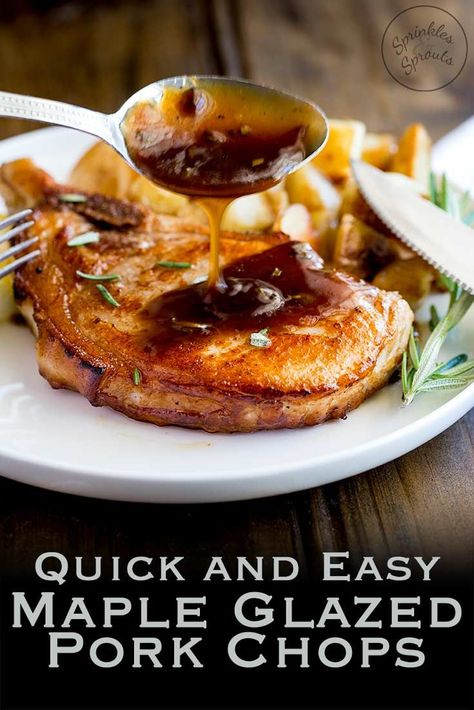 Pork Chops Juicy, Maple Pork Chops, Maple Glazed Pork Chops, Pork Chop Recipe, Easy Pork Chops, Easy Pork Chop Recipes, Glazed Pork Chops, Glazed Pork, Pork Glaze