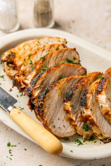 Air Fry Pork Roast, Air Fryer Pork Roast Recipes, Air Fryer Pork Roast, Boneless Pork Sirloin Roast, Boneless Pork Loin Recipes, Sirloin Roast Recipes, Pork Sirloin Roast, Pork Roast Recipe, Air Fryer Pork