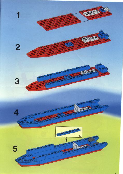 Manual - Lego set 6353 Town Coastal cutter Lego Boats, Lego Boat, Lego House Ideas, Lego Kits, Lego Challenge, Lego Vehicles, Free Lego, Lego Boards, Lego Ship