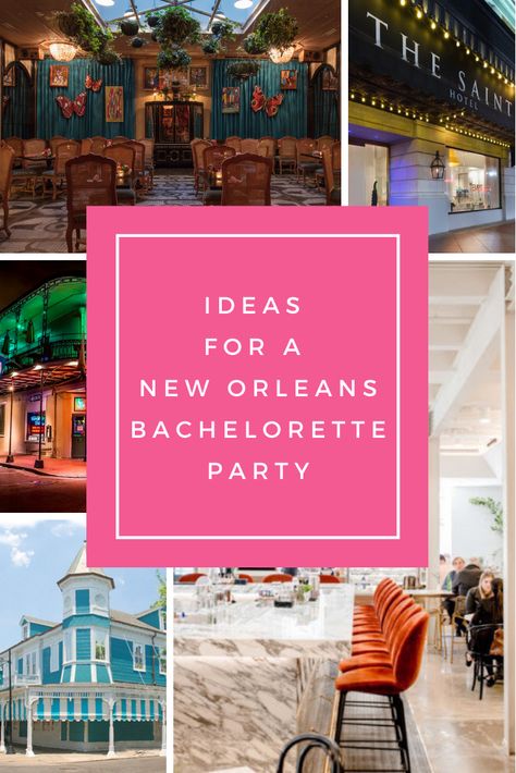 Nola Bachelorette Party Itinerary, Bachelorette Party Ideas Places, Coed Bach Party Theme, Bachelorette Party In New Orleans, New Orleans Bachelorette Party Itinerary, Bachelorette In New Orleans, Nola Bachelorette Party Decorations, Bachelorette Party Themes New Orleans, Caribbean Bachelorette Party