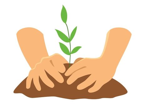 Plant A Tree Illustration, Plant Trees Drawing, Plant A Tree Poster, Planting Trees Illustration, Planting Trees Drawing, Tree Planting Poster, Animatic Ideas, Planting A Tree, Save Trees