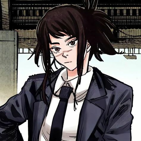 Tendo Pfp Csm, Csm Icons Colored, Csm Colored Manga Pfp, Csm Manga Colored, Tendo Csm, Mangá Icons Colored, Csm Official Art, Michiko Tendo, Manga Icons Colored