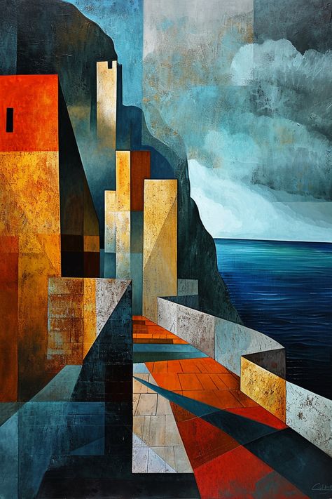 Cubism Landscape, Cubism Art Modern, Cubist Architecture, Painting Composition, But Is It Art, Cubism Art, Modern Art Paintings Abstract, Pop Art Portraits, Modern Art Paintings