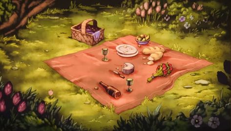 Ghibli Picnic, Anime Picnic, Draw Anime, Animation Movie, Picnic In The Park, Picnic Foods, Fantasy Adventure, Picnic Party, Fantasy Aesthetic