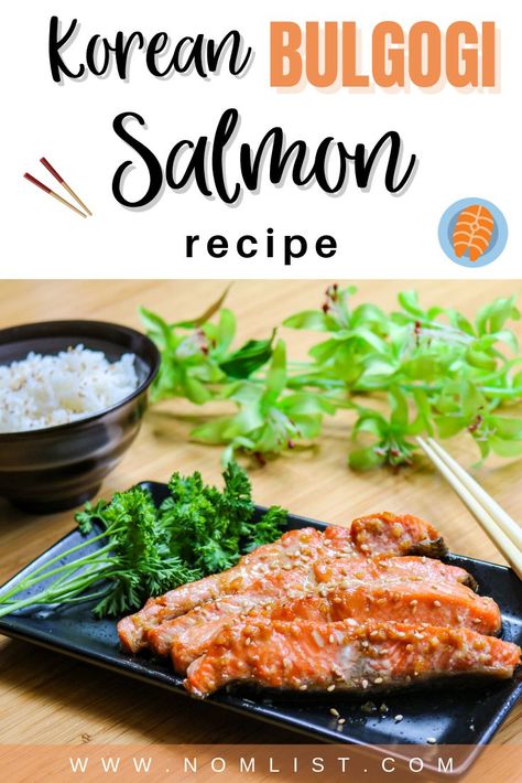 Korean Salmon Bulgogi Salmon Bulgogi, Korean Salmon, Stuffed Pizza Bread, 2023 Meals, Korean Meals, Korean Beef Recipes, Best Korean Food, Stuffed Pizza, Bulgogi Recipe