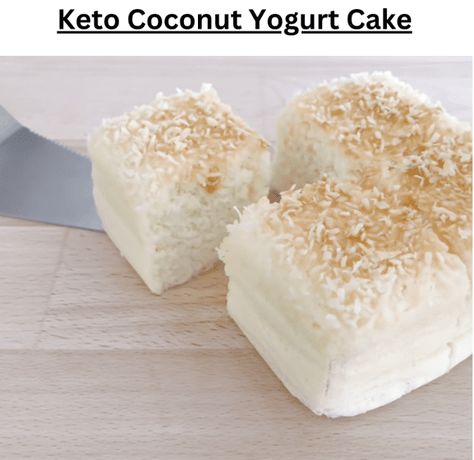 Keto Coconut Yogurt Cake - EASY KETO RECIPES Keto Cake Recipes Coconut Flour, Keto Yogurt Cake, Keto Greek Yogurt Cake, Coconut Yogurt Frosting, Coconut Flour Yogurt Cake, Keto Coconut Cake, Japanese Roll Cake, Keto Banana, Keto Banana Bread