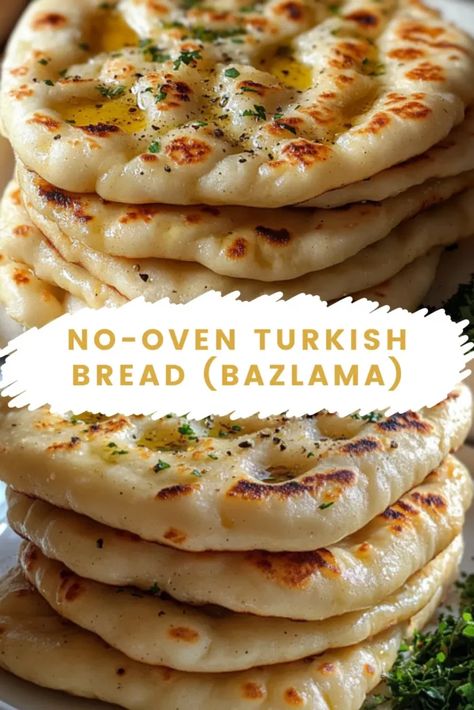 Learn how to make soft and fluffy Turkish Bazlama flatbread with just 3 ingredients! Perfect for dips, wraps, or enjoying warm with butter. Turkish Flatbread Recipe, Turkish Flatbread, Breaking Bread, Flatbread Recipes, Turkish Food, Turkish Recipes, Quick Bread, Flatbread, Bread Recipes