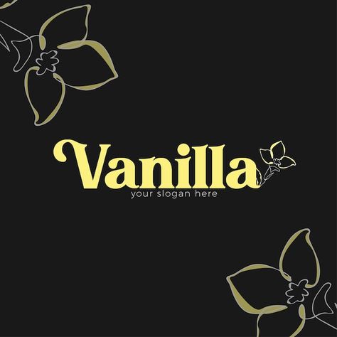 Vanilla business logo design | Premium Vector #Freepik #vector #cream-logo #logo-design #logo #logo-templates Boho Logos, Vanilla Logo, Cosmetic Logo, Boho Logo, Business Logo Design, Design Logo, Business Logo, Logo Templates, Premium Vector