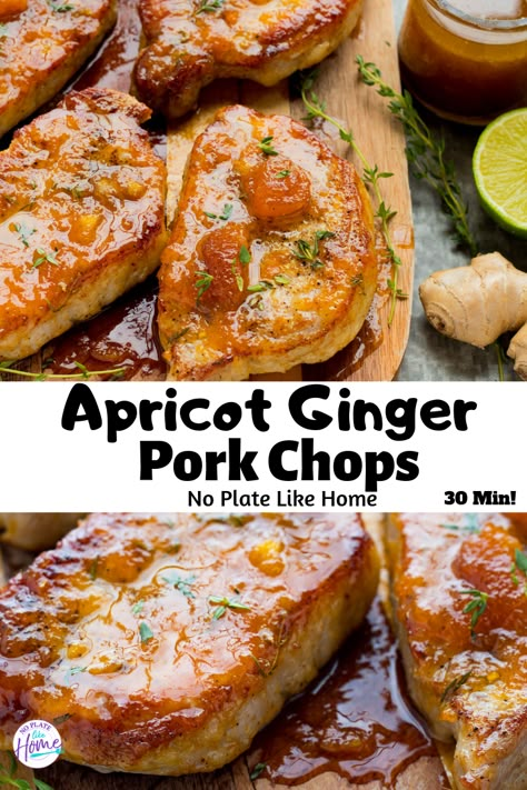 Pork Chop Apricot Preserves, What To Make With Apricot Preserves, Apricot Pork Chops Crock Pot, Pork Chops With Apricot Preserves, Pork And Apricot Recipes, Recipes Using Apricot Preserves, Pork Chop Recipes With Fruit, Recipes With Apricot Preserves, Recipes With Apricots