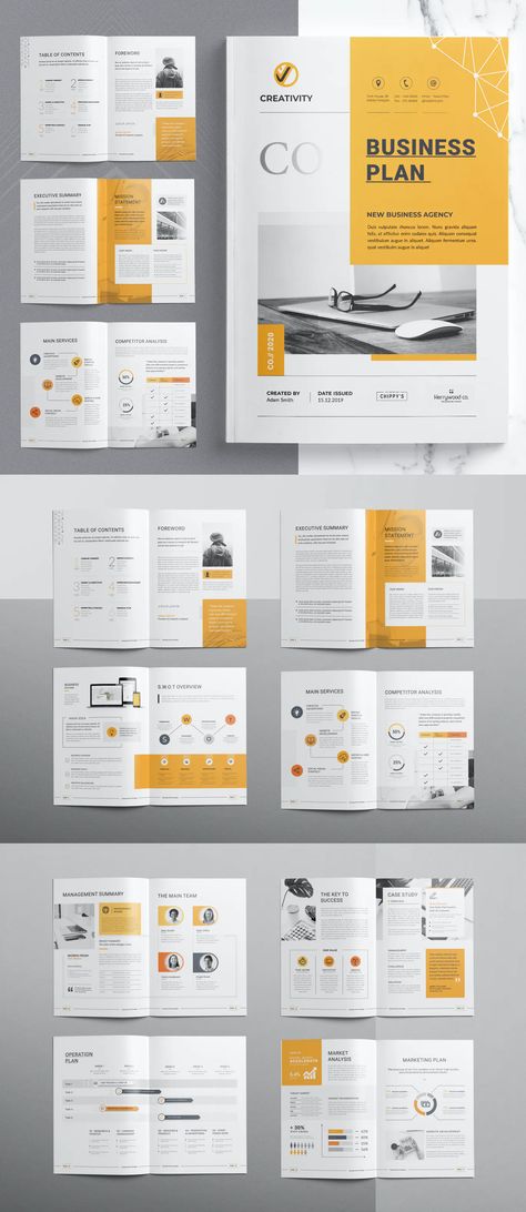 Business Plan Brochure Template MS Word, InDesign - 20 pages Business Plan Design Layout, Free Indesign Templates, Creative Business Plan Template, Business Plan Layout, Business Plan Design, Ms Word Design, Business Plan Template Word, One Page Business Plan, Proposal Inspiration