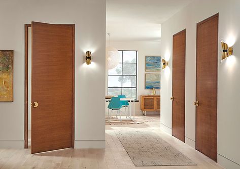 Mid Century Modern Interior Doors Styles, Modern Interior Door Trim, Mid Century Modern Interior Door, Mid Century Interior Doors, Modern Door Trim, Mid Century Modern Interior Doors, Mid Century Doors, Mid Century Modern Door, Doors Bedroom