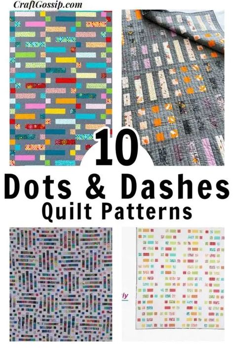 10 Dots And Dashes Quilt Patterns and Tutorials – Quilting Dots And Dashes Quilt Pattern, Polka Dot Quilts Ideas, Dot And Dash, Polka Dot Quilts, Tree Quilt Block, Dash Pattern, Chicken Quilt, Kids Crafts Ideas, Scandinavian Fabric