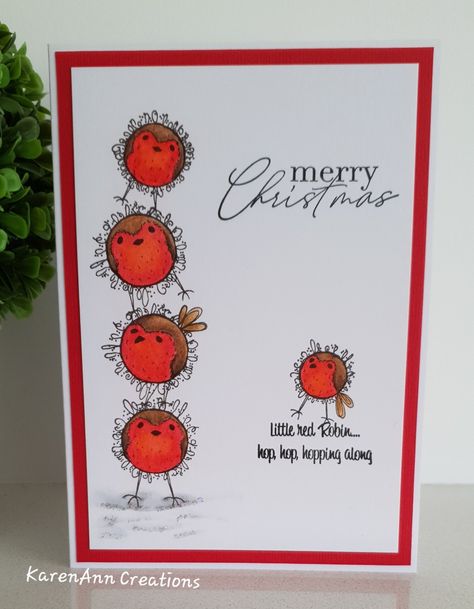 Woodware Jane Gill Woodware Christmas, Woodware Robin Cards, Woodware Bubble Stamp Cards, Woodware Flower Stamp Cards, Two Red Robins Cards, Woodware Stamps, Craft Christmas, Bird Cards, Robins