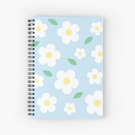 Get my art printed on awesome products. Support me at Redbubble #RBandME: https://www.redbubble.com/i/notebook/White-Flower-Pastel-Blue-Kawaii-Cute-Cottagecore-Aesthetic-by-candymoondesign/55903795.WX3NH?asc=u Aesthetic Note Book, Blue Aesthetic Stationary, Aesthetic Notebook Cover Design Blue, Cheap Blue Kawaii Pencil Case, Pastel Notebooks Aesthetic, Kawaii School Supplies Notebooks, Blue Notebook Aesthetic, Aesthetic Supplies, Cute Notebooks For School