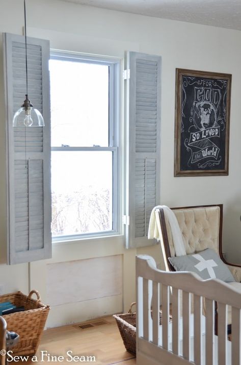 vintage shutters as window treatments Vintage Shutters Interior Window, Inside Shutters, Shutters Inside, Indoor Windows, Shutter Window Treatments, Coastal Ideas, Indoor Shutters, Vintage Shutters, Window Shutter