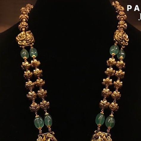 4,345 likes, 333 comments - pavithra_jewelsJuly 4, 2023 on : "Pure Gold Antique Jewellery studded with Emeralds Collection from PAVITHRA JEWELS (House of Exquisite Premium Jewellery) 916 Hallmark Je..." Gold Designs Jewellery India, Antique Jewellery Designs Gold, Gundla Haram Designs, Antic Jewellery Designs, Antique Haram Designs Gold, Gold Antique Necklace Designs, Bangles Jewelry Designs Gold, Beads Jewelry Indian Gold, Necklace Designs Gold Indian