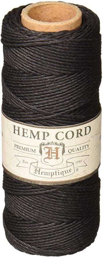 Amazon.com: Hemptique 100% Hemp Cord Spool - 62.5 Meter Hemp String - Made with Love - No. 20 ~ 1mm Cord Thread for Jewelry Making, Macrame, Scrapbooking, DIY, & More - Black Making Macrame, Wall Plant Hanger, Macrame Plant Hanger Tutorial, Simple Macrame, Macrame Supplies, Diy Macrame Plant Hanger, Hemp Twine, Macrame Hanger, Hemp Cord