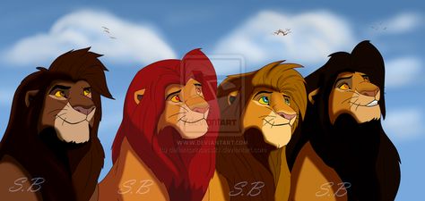 Kings Of the Future by sbrigs on deviantART Lion King Story, Kings Movie, Lion King Drawings, Lion King Pictures, The Lion King 1994, Lion King Fan Art, Lion King 2, Il Re Leone, Simba And Nala