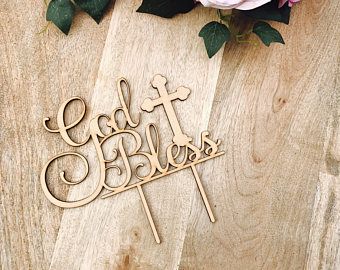 God Bless Cake Topper Cake Topper Cake Decoration Cake Toppers Personalized Baptism Cake Topper Christening Topper Religious Sugar Boo Christening Topper, God Bless Cake Topper, God Bless Cake, Confirmation Cake Topper, Cross Cake Topper, Baptism Cake Topper, Cross Cakes, Religious Cakes, Confirmation Cakes