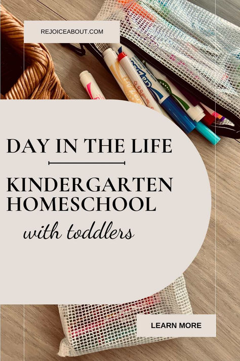 Join us on a school day as we navigate homeschool kindergarten plus toddlers! Homeschool Routine Kindergarten, Pre K Home School Curriculum, Homeschool First Day Of School Pictures, Homeschool For Kindergarten, Back To Homeschool Ideas, Homeschool First Day Of School Ideas, Homeschool Ideas Kindergarten, Kindergarten Homeschool Ideas, Kindergarten Homeschool Activities