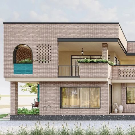 Architectural designer: farzaneh rahimpour Location: iran, qom @frz.arch Tell: 09128532004 Banglow Design, Minimalist Villa, Mosque Design Islamic Architecture, Architecture Design Presentation, Dubai Houses, Mosque Design, Architectural Designer, Modern Architecture Design, Facade Architecture Design