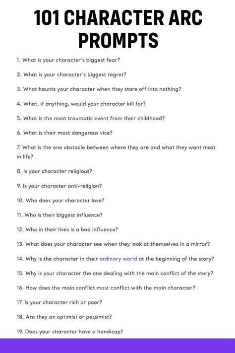 Need some inspirational help in finding a new and exciting way to develop characters? Thankfully, character arcs aren't as difficult to develop as you might think. You just need a place to start. Creating Characters Worksheets, Character Voice Description, Questions To Help Develop Your Character, How To Build A Character Personality, What You Should Know About Your Character, Character Arc Worksheet, How To Write Characters Personality, Things You Should Know About Your Character, Questions To Develop A Character