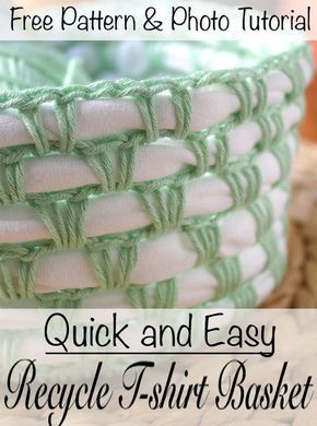 Crochet Rope Baskets Diy Tutorials, Crochet Basket Tutorial, Winding Road Crochet, Basket Weaving Diy, Crochet Basket Pattern Free, Yarn Basket, Crochet Baskets, Recycled T Shirts, Crochet Basket Pattern