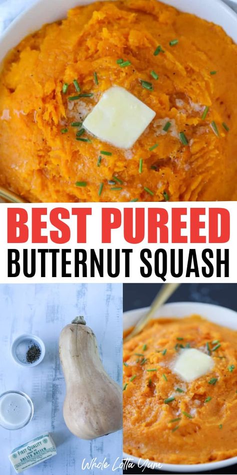 Quick And Easy Squash Recipes, Easy Squash Recipes, Pureed Diet, Whole Lotta Yum, Healthy Squash Recipes, Savory Butternut Squash, Mashed Butternut Squash, Butternut Squash Puree, Squash Puree