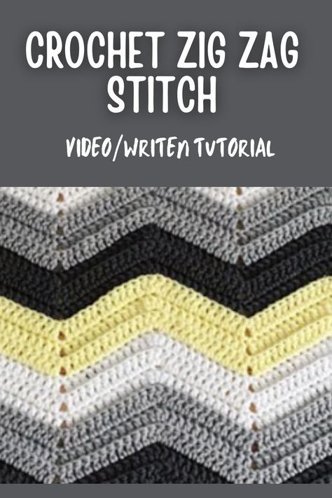 Master the eye-catching crochet zig zag stitch with this easy-to-follow guide! Perfect for adding a dynamic pattern to your projects, this stitch is ideal for blankets, scarves, and more. Whether you're a beginner or an experienced crocheter, you'll love the texture and movement this stitch brings. Start your next creative adventure with the crochet zig zag stitch today! Chevron Zig Zag Crochet Pattern, Crochet Zig Zag Pattern, Crochet Blanket Zig Zag, Zig Zag Crochet Pattern, Chevron Stitch Crochet, Uncinetto Zig Zag, Ripple Stitch Crochet, Crochet Zig Zag, Crochet Ripple Afghan Pattern