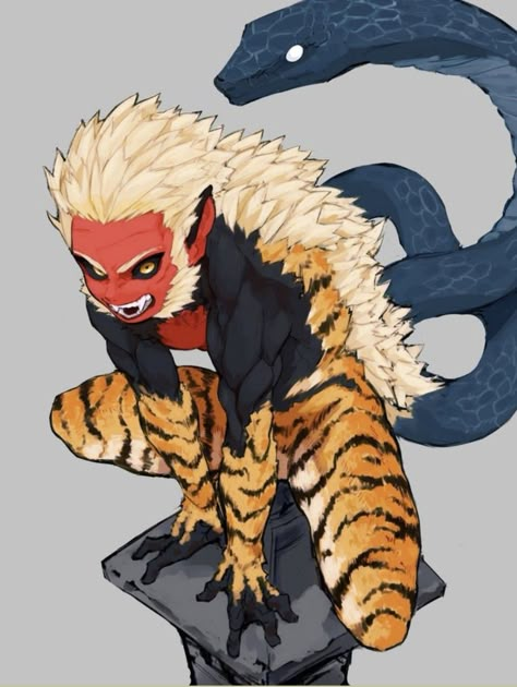 Beast Tamer Art, Japanese Monster Concept Art, Horse Character Art, Kung Fu Character Design, Folk Monsters, Chimera Oc, Beast Character Design, Interesting Character Design, Human Chimera