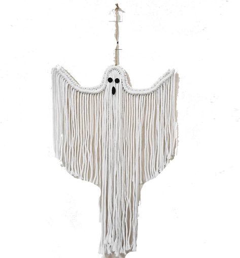 Recreate the Look for less: 👻 Boho Halloween 👻 I love macrame and switch my front door up constantly using the wall hanging as a base. Both the bat 🦇 and hanging macrame were thrifted for less than $10. The vinyl bats are so versatile and reusable year after year. Who said you have to spend alot on Halloween? Check out these other affordable macrame Halloween options. 👜Like the look? Create it on the cheap!👇👇👇👇👇 Bat: https://amzn.to/3Xxvxxl Macrame : https://amzn.to/3AWt7PW Vinyl bats: ... Halloween Macrame, Halloween Party Decoration, Boho Halloween, Halloween Pendant, White Ghost, Hanging Macrame, Halloween Ornaments, Unique Halloween, Ornaments Design