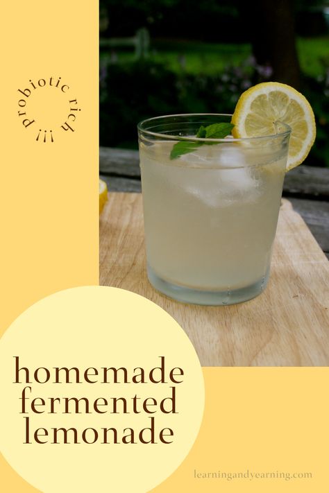 Bubbly Probiotic Lemonade Probiotic Lemonade, Fermented Honey Lemon, Lemonade Using Bottled Lemon Juice, Elderflower Tea, Lemonade From Lemon Juice Concentrate, Gmo Foods, Lemonade Concentrate, Nourishing Traditions, Mulled Cider