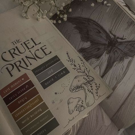 Book Annotation Key, The Cruel Prince Book, Annotate Books, Annotated Book, Book Annotation Tips, Prince Aesthetic, Annotating Books, Book Drawings, Book Tabs