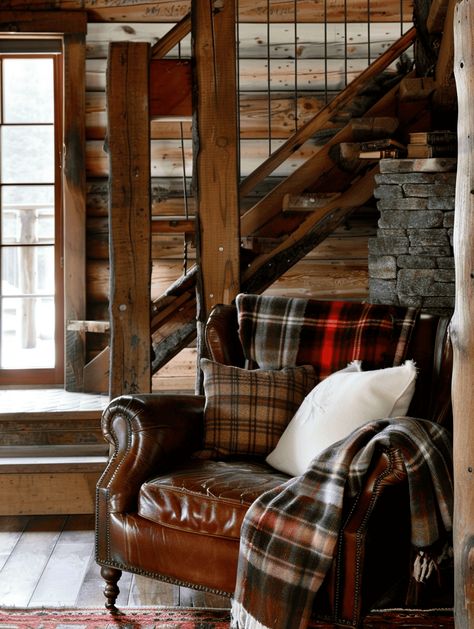 25 Rustic Entryways That Welcome in Style Ralph Lauren Ski Lodge, Ski Lodge Couch, Rustic Lodge Rug, Rustic Entryway Ideas, Ralph Lauren Alpine Lodge Ski Chalet, Living Spaces Lodge Sofa, Rustic Ski Lodge, Batten Entryway, Central Fireplace